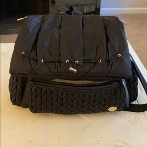 Black Levy Happ Diaper Bag